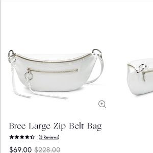 REBECCA MINKOFF Bree Large Zip Belt Bag White